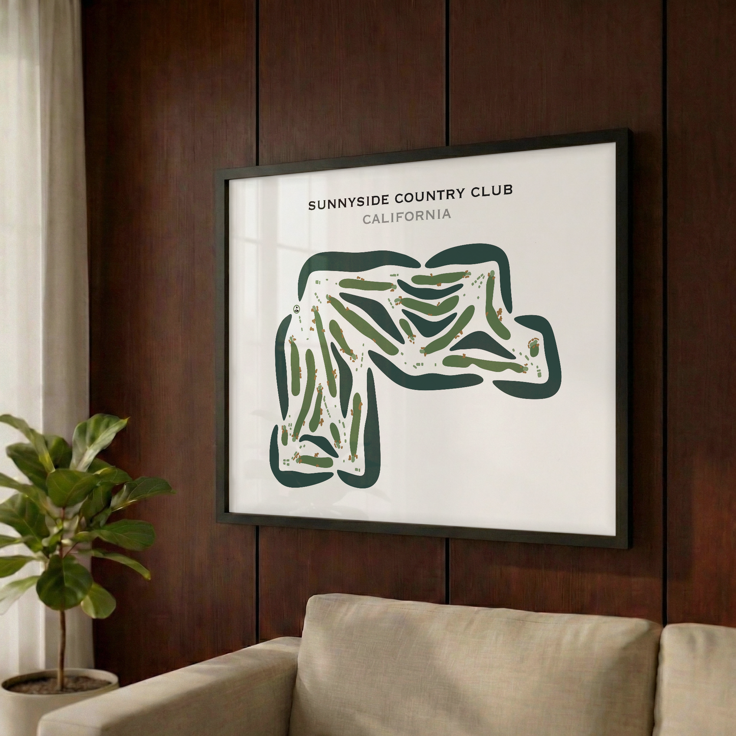 Sunnyside Country Club, California - Printed Golf Courses