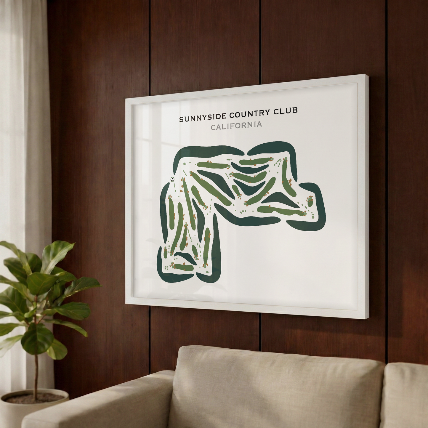 Sunnyside Country Club, California - Printed Golf Courses