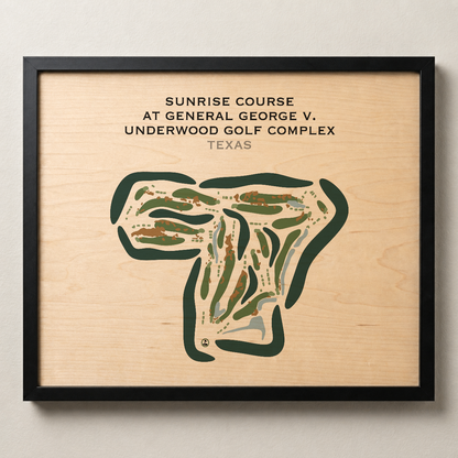 Sunrise Course at General George V. Underwood Golf Complex, Texas - Printed Golf Courses