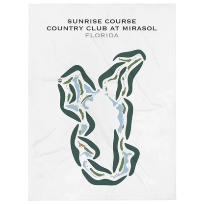 Sunrise Course at Country Club at Mirasol, Florida - Printed Golf Courses