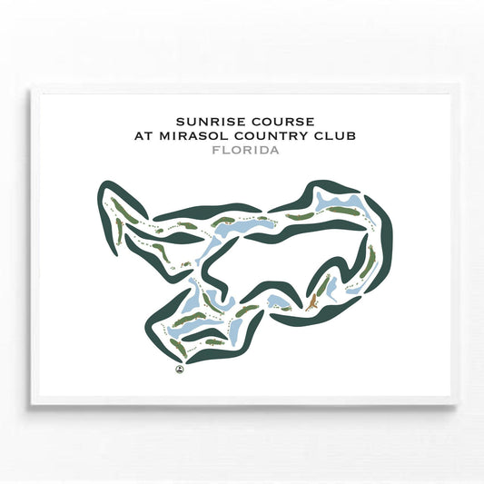 Sunrise Course at Mirasol Country Club, Florida - Printed Golf Courses