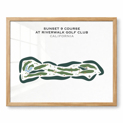 Sunset 9 Course at Riverwalk Golf Club, California - Printed Golf Courses