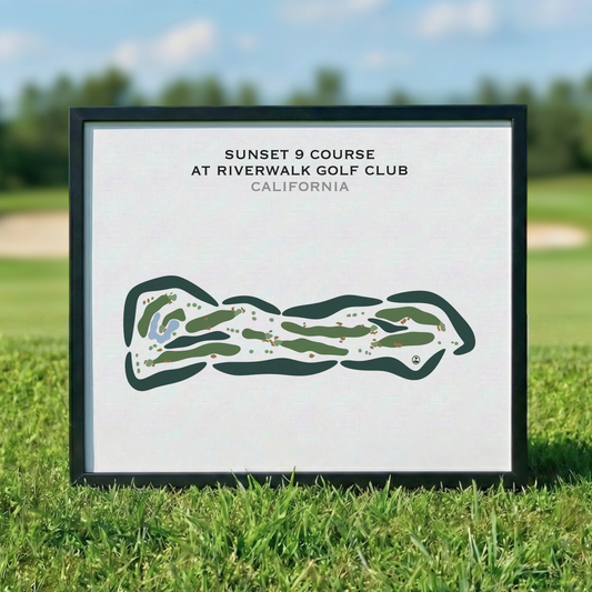 Sunset 9 Course at Riverwalk Golf Club, California - Printed Golf Courses