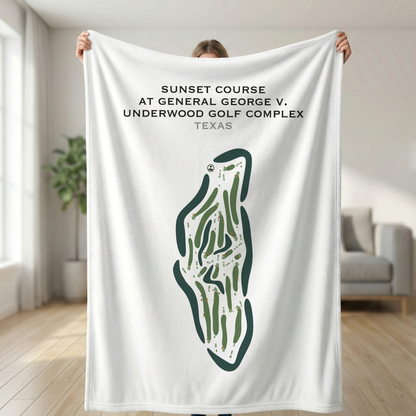 Sunset Course at General George V. Underwood Golf Complex, Texas - Printed Golf Courses