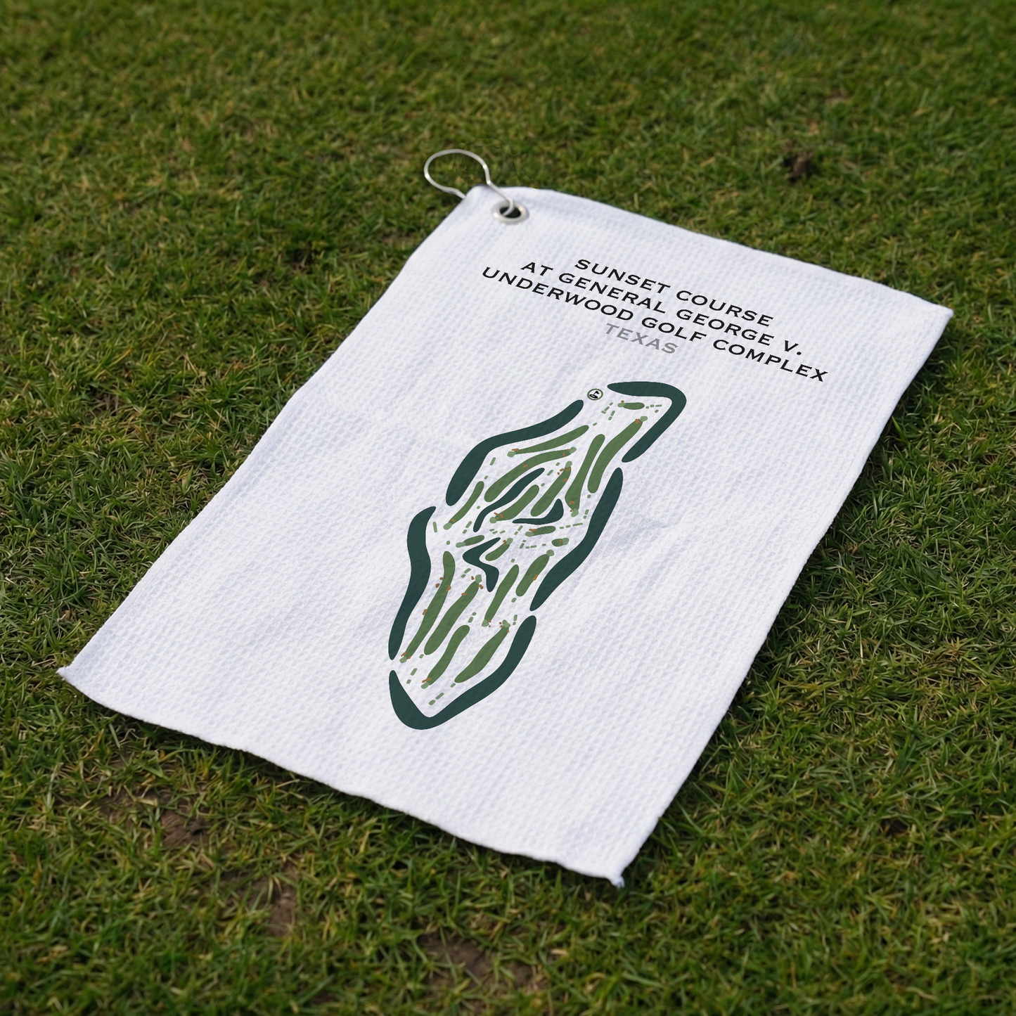 Sunset Course at General George V. Underwood Golf Complex, Texas - Printed Golf Courses