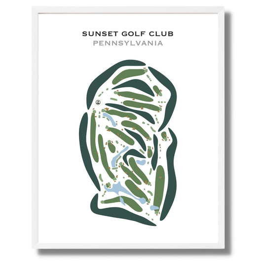 Sunset Golf Club, Pennsylvania - Printed Golf Courses