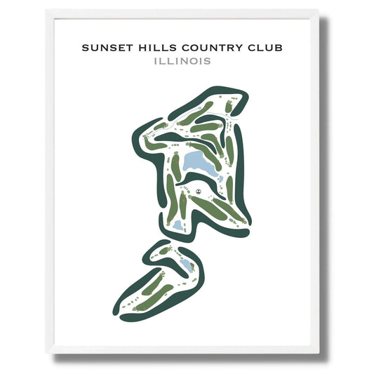 Sunset Hills Country Club, Illinois - Printed Golf Courses