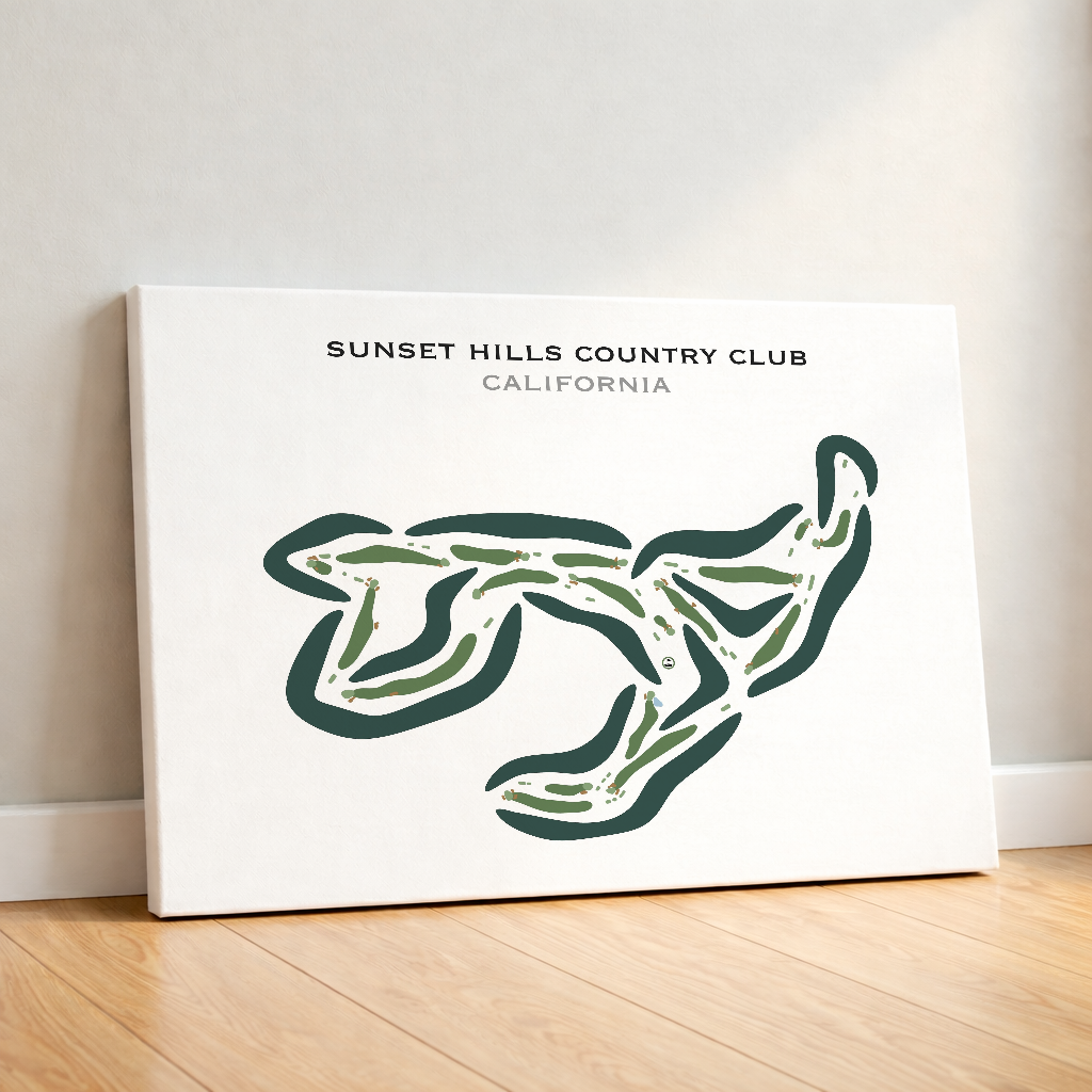 Sunset Hills Country Club, California - Printed Golf Course
