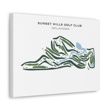 Sunset Hills Golf Club, Oklahoma - Printed Golf Courses