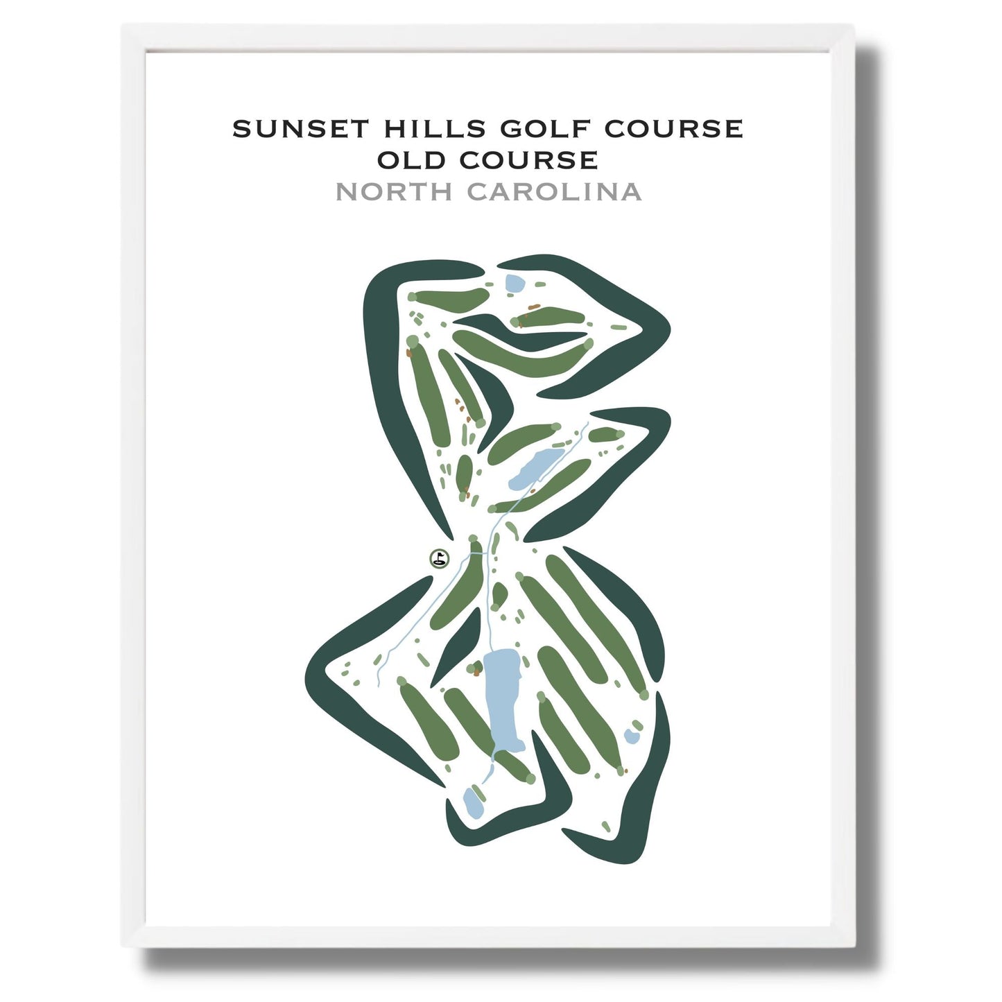 Sunset Hills Golf Course - Old Course, North Carolina - Printed Golf Courses