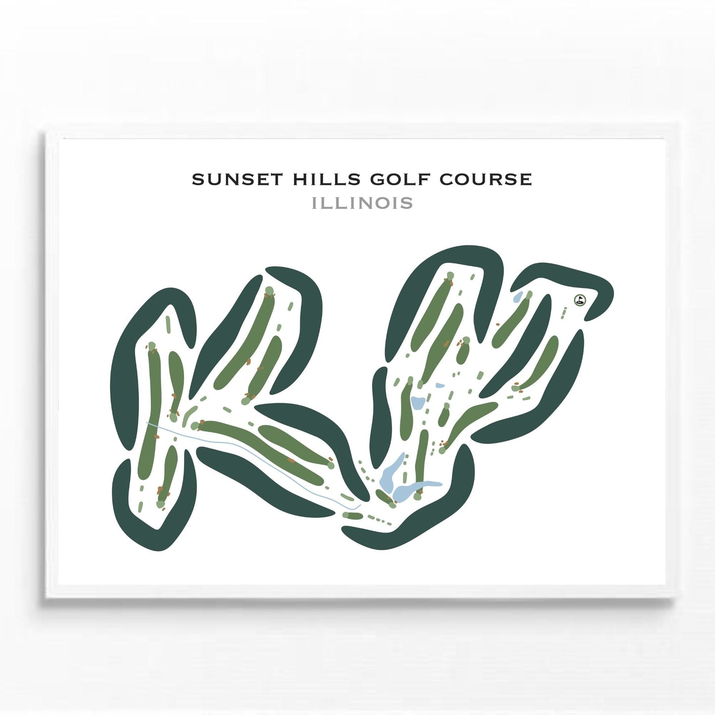 Sunset Hills Golf Course, Illinois - Printed Golf Courses