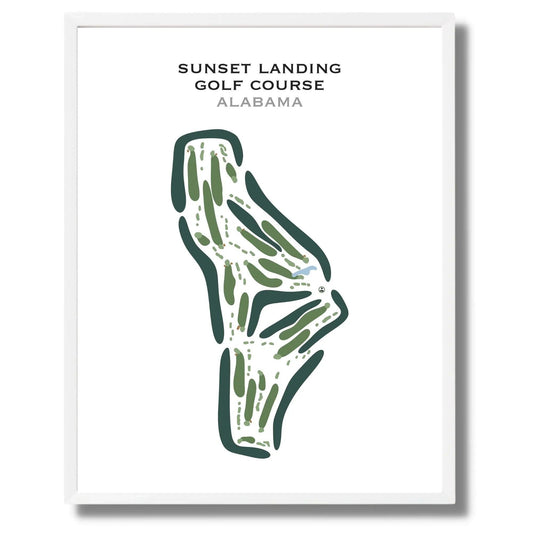 Sunset Landing Golf Course, Alabama - Printed Golf Courses