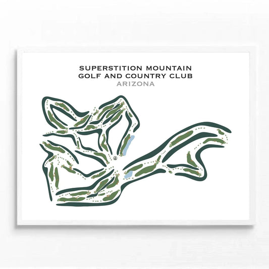 Superstition Mountain, Arizona - Printed Golf Courses