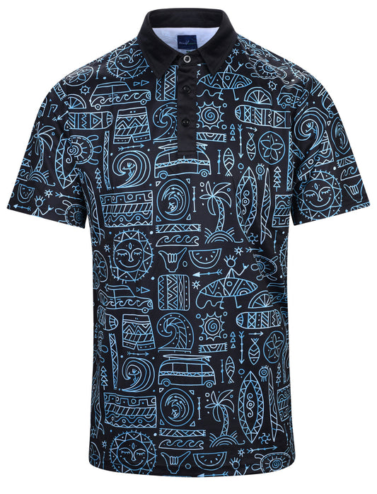 Surf's Up Mens Golf Polo Shirt by ReadyGOLF