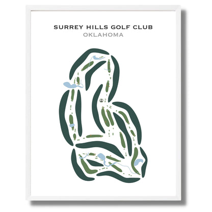 Surrey Hills Golf Club, Oklahoma - Printed Golf Courses
