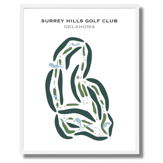 Surrey Hills Golf Club, Oklahoma - Printed Golf Courses