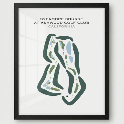 Sycamore Course at Ashwood Golf Club, California - Printed Golf Courses