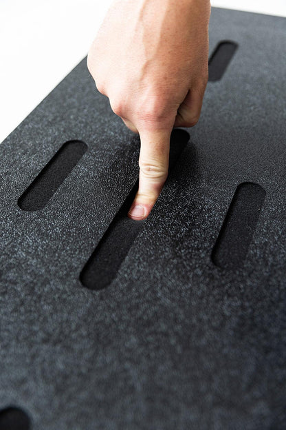 Beaver Tail Double Wide Golf Simulator Mat (4ft x 8.25ft) with the Most Realistic Hitting Strip Insert for Joint Injury Prevention