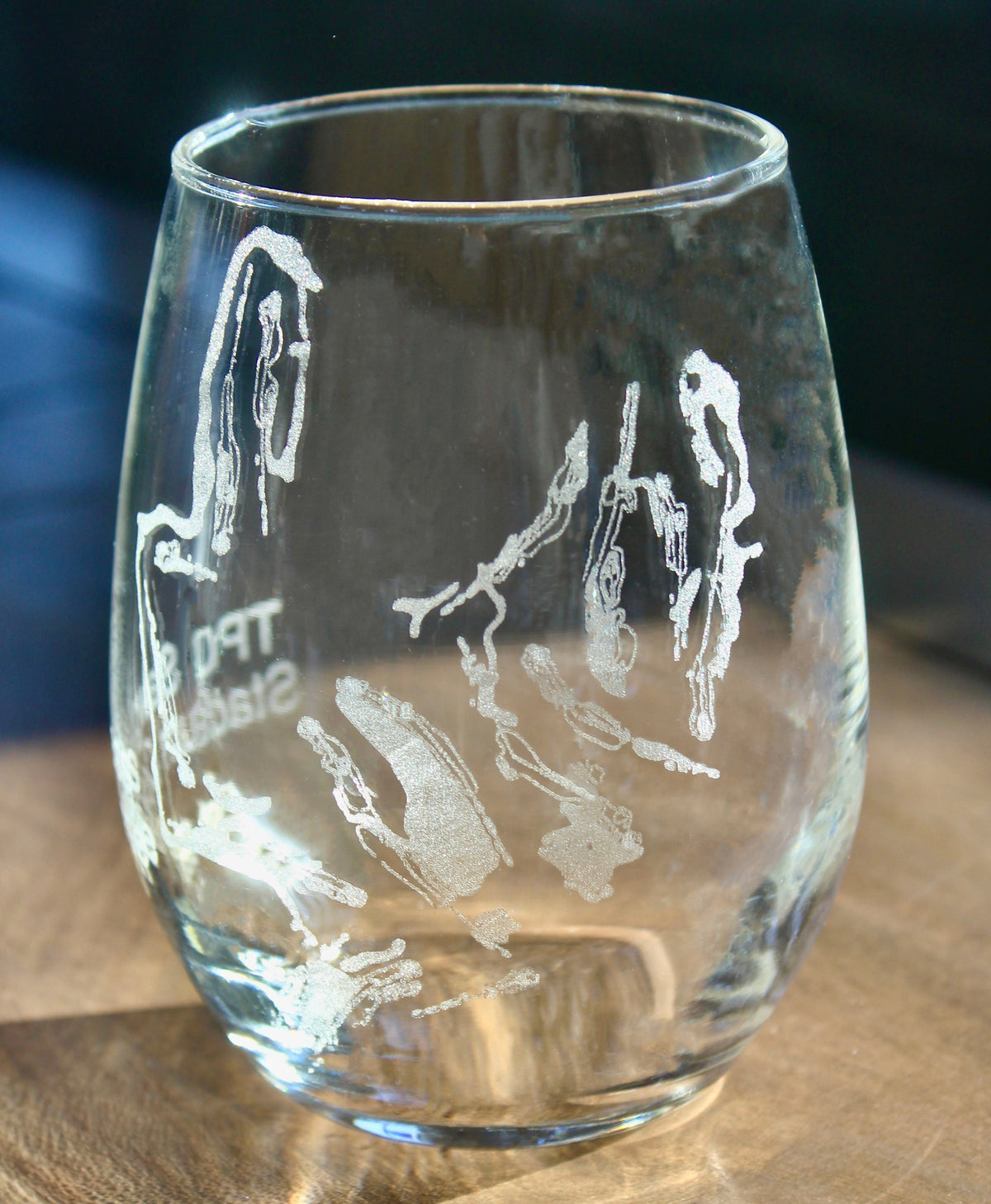 TPC Sawgrass Stadium Course - Laser Engraved Golf Course Map Glasses