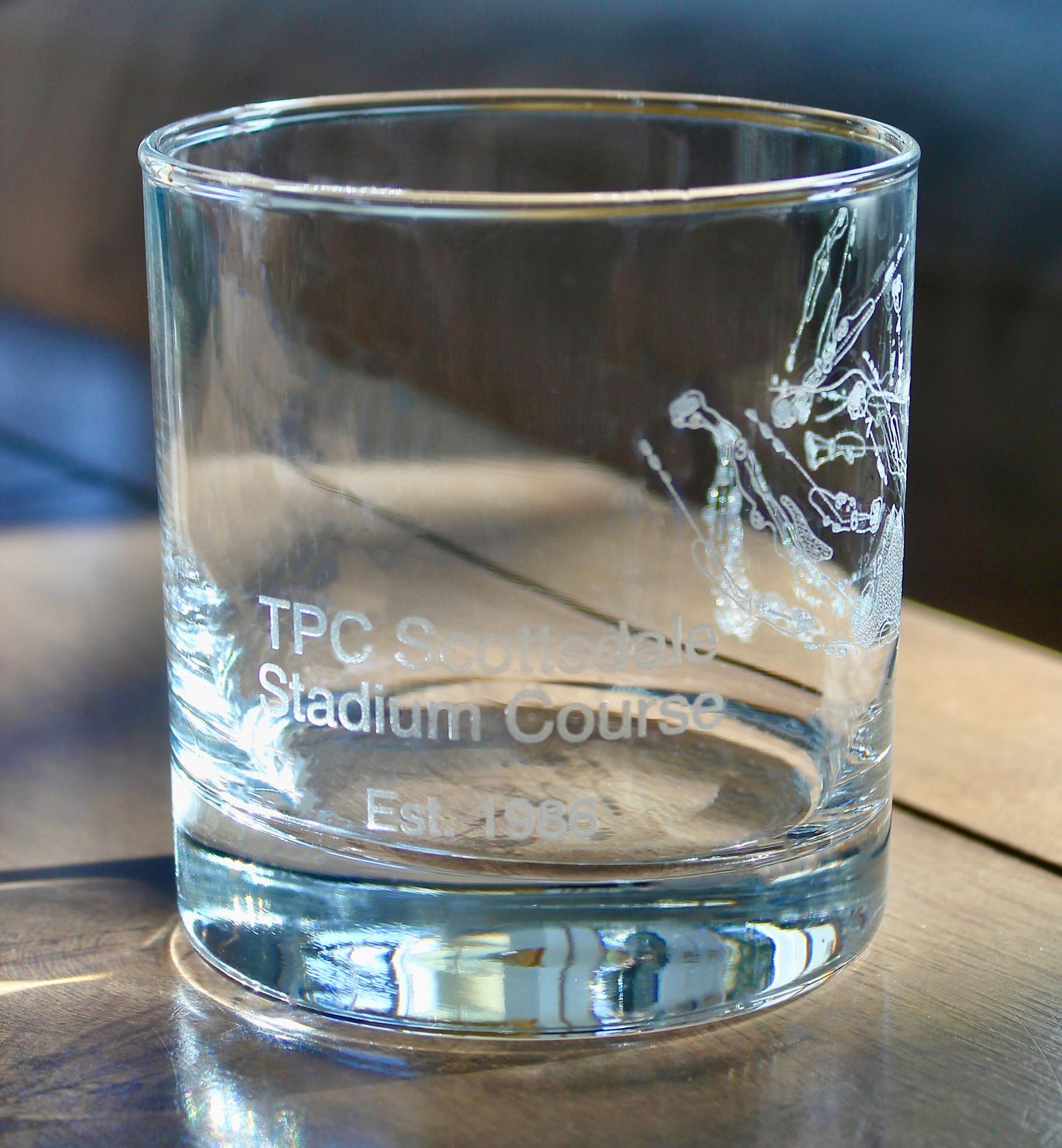 TPC Scottsdale Stadium Course - Laser Engraved Golf Course Map Glasses