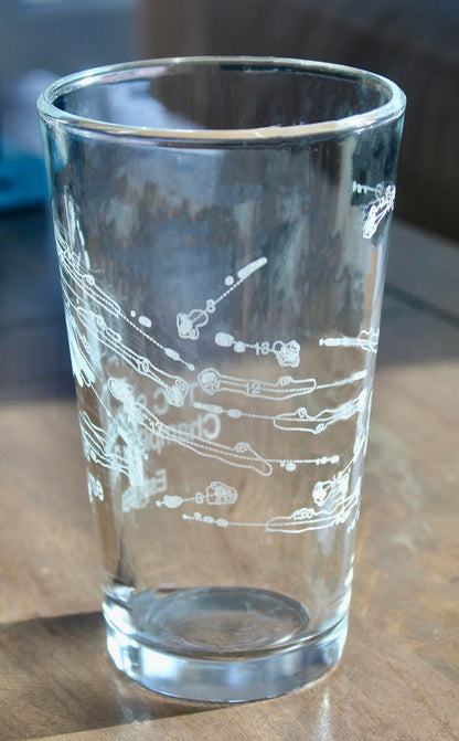TPC Scottsdale Champions Course - Laser Engraved Golf Course Map Glasses