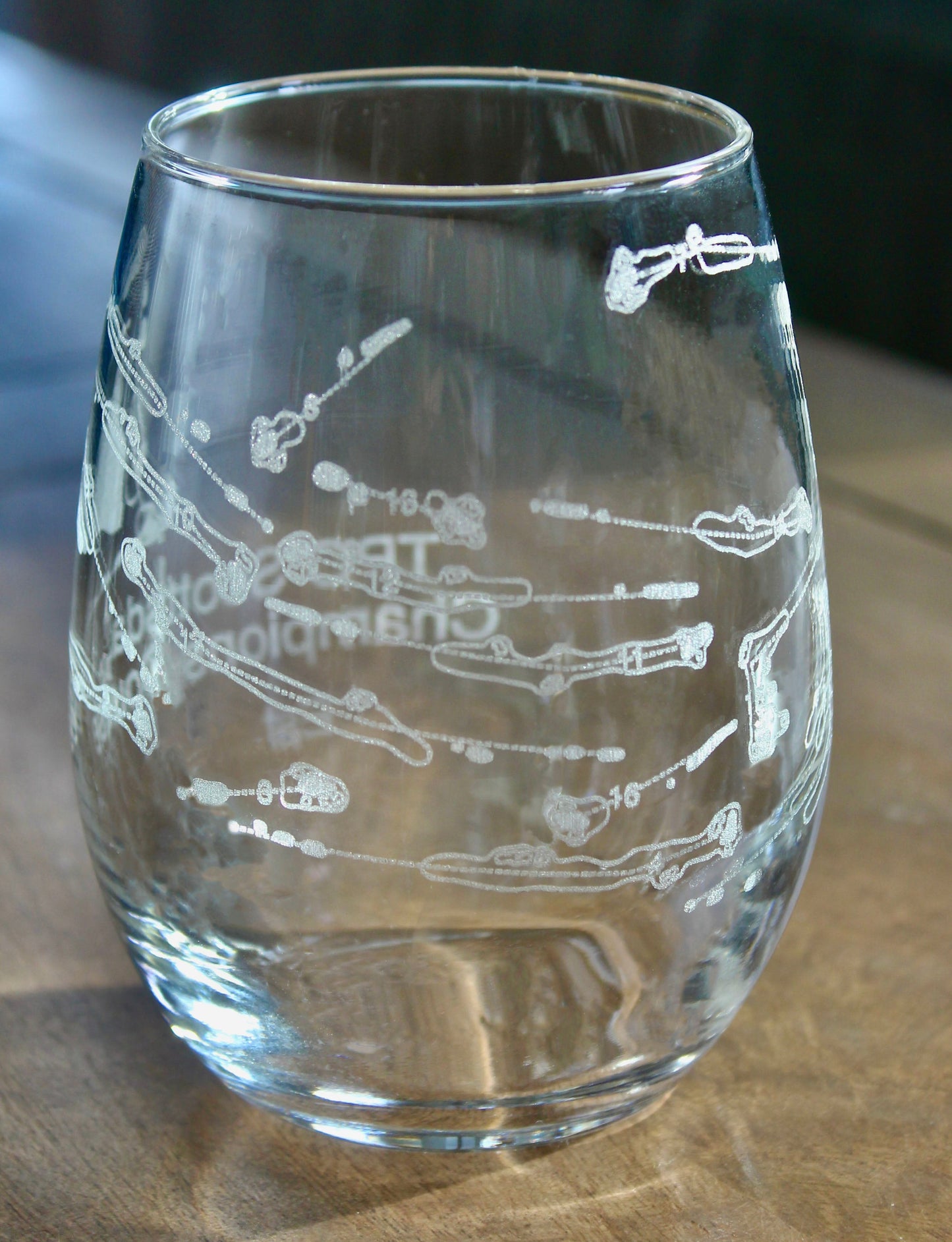 TPC Scottsdale Champions Course - Laser Engraved Golf Course Map Glasses