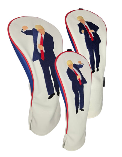 Trump Birdie Dance Embroidered Headcover Set by ReadyGOLF - Driver, Fairway, Hybrid
