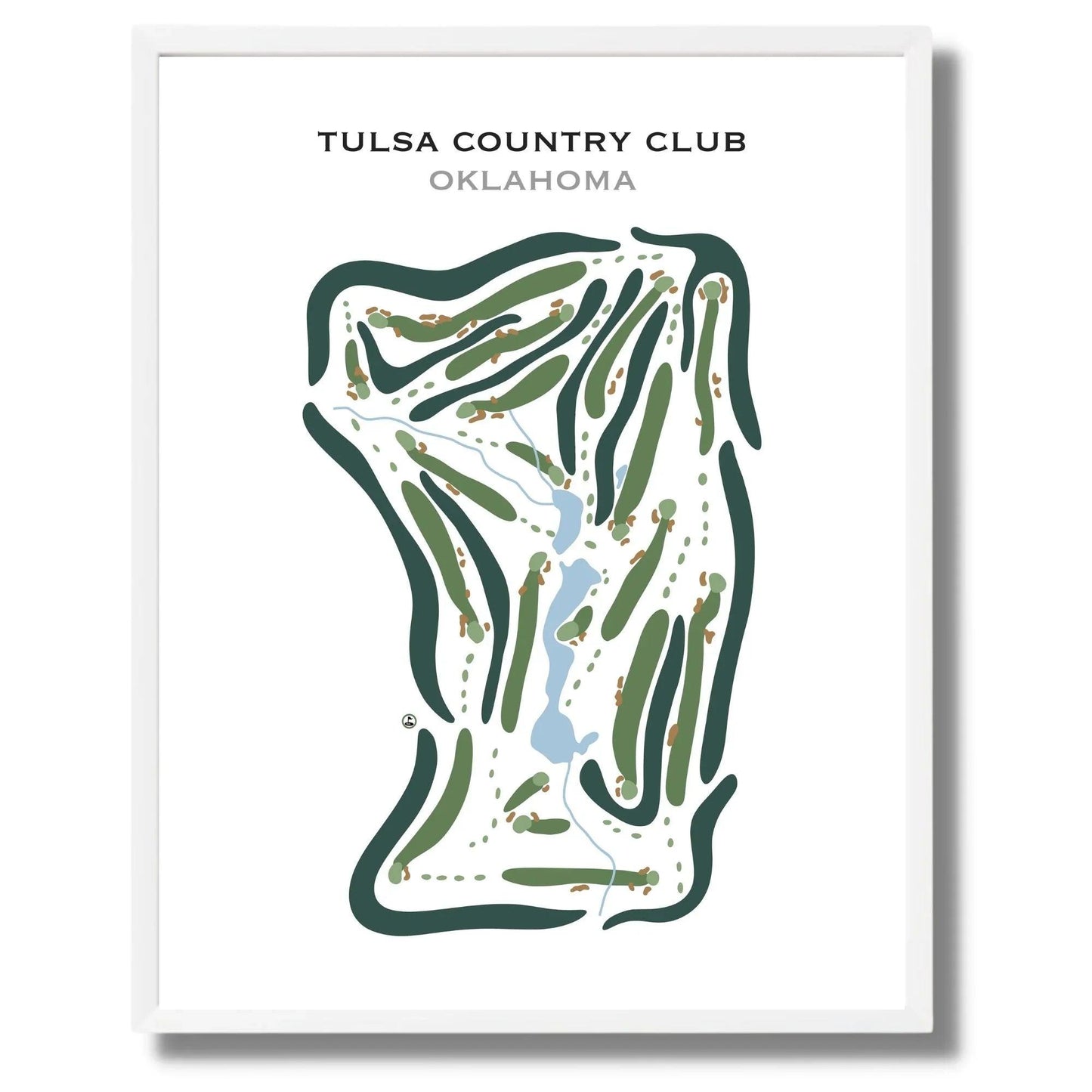 Tulsa Country Club, Oklahoma - Printed Golf Courses
