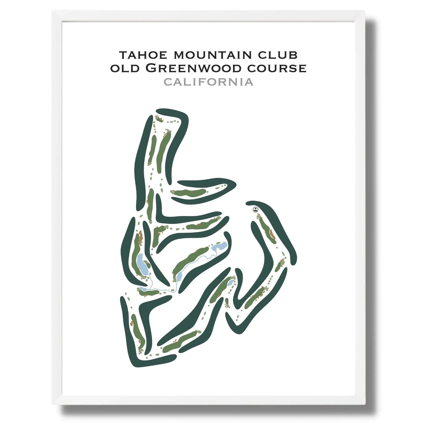 Tahoe Mountain Club, Old Greenwood Golf Course, California - Printed Golf Course