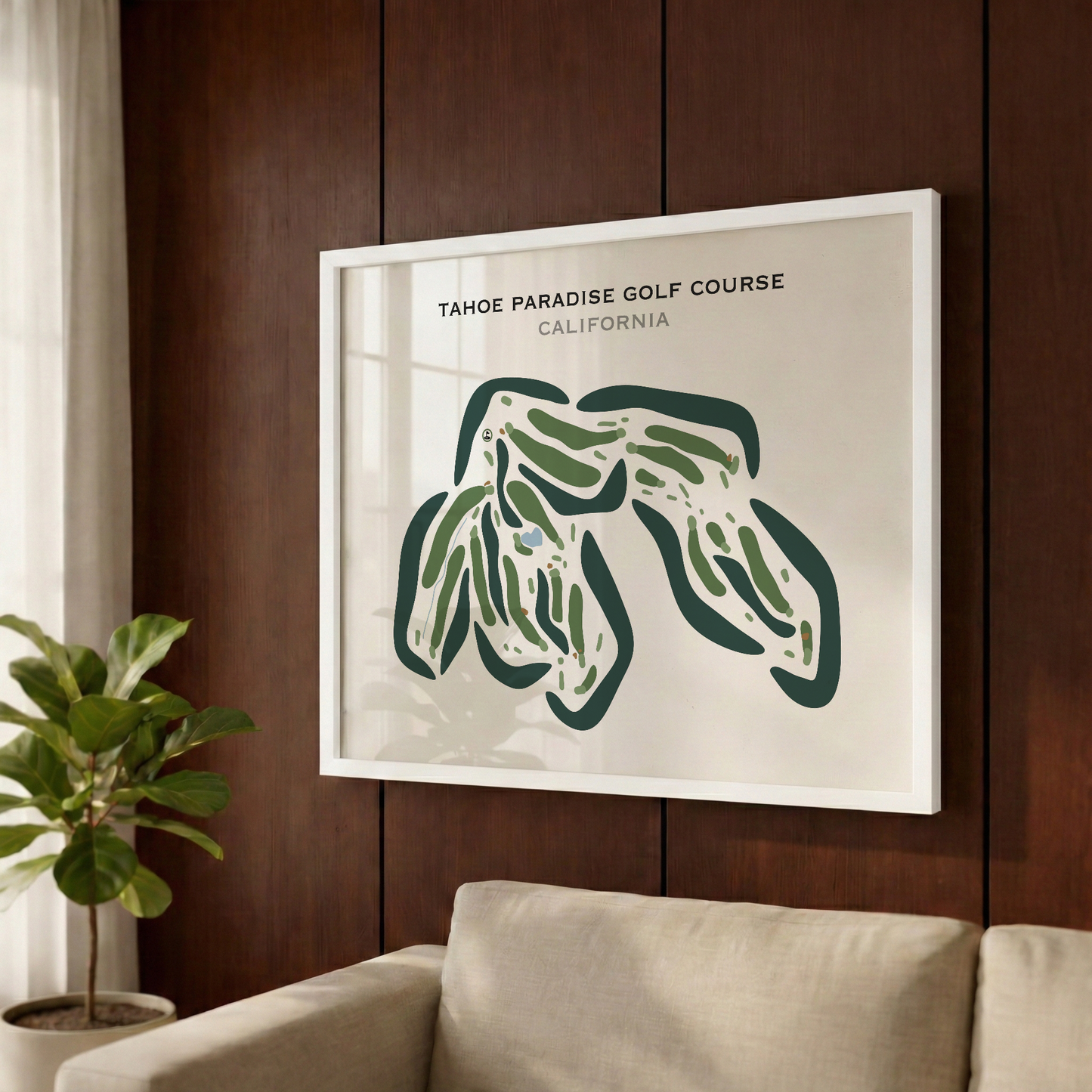 Tahoe Paradise Golf Course, California - Printed Golf Courses