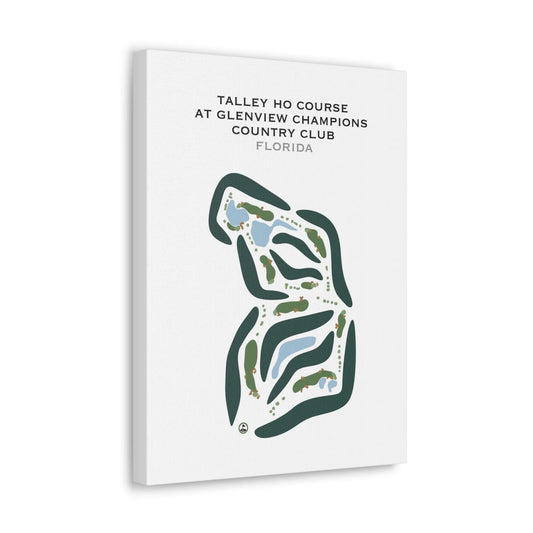 Talley Ho Course at Glenview Champions Country Club, Florida - Printed Golf Courses