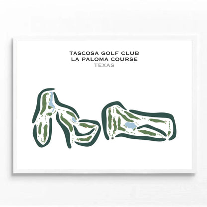 Tascosa Golf Club, La Paloma Course, Texas - Printed Golf Courses