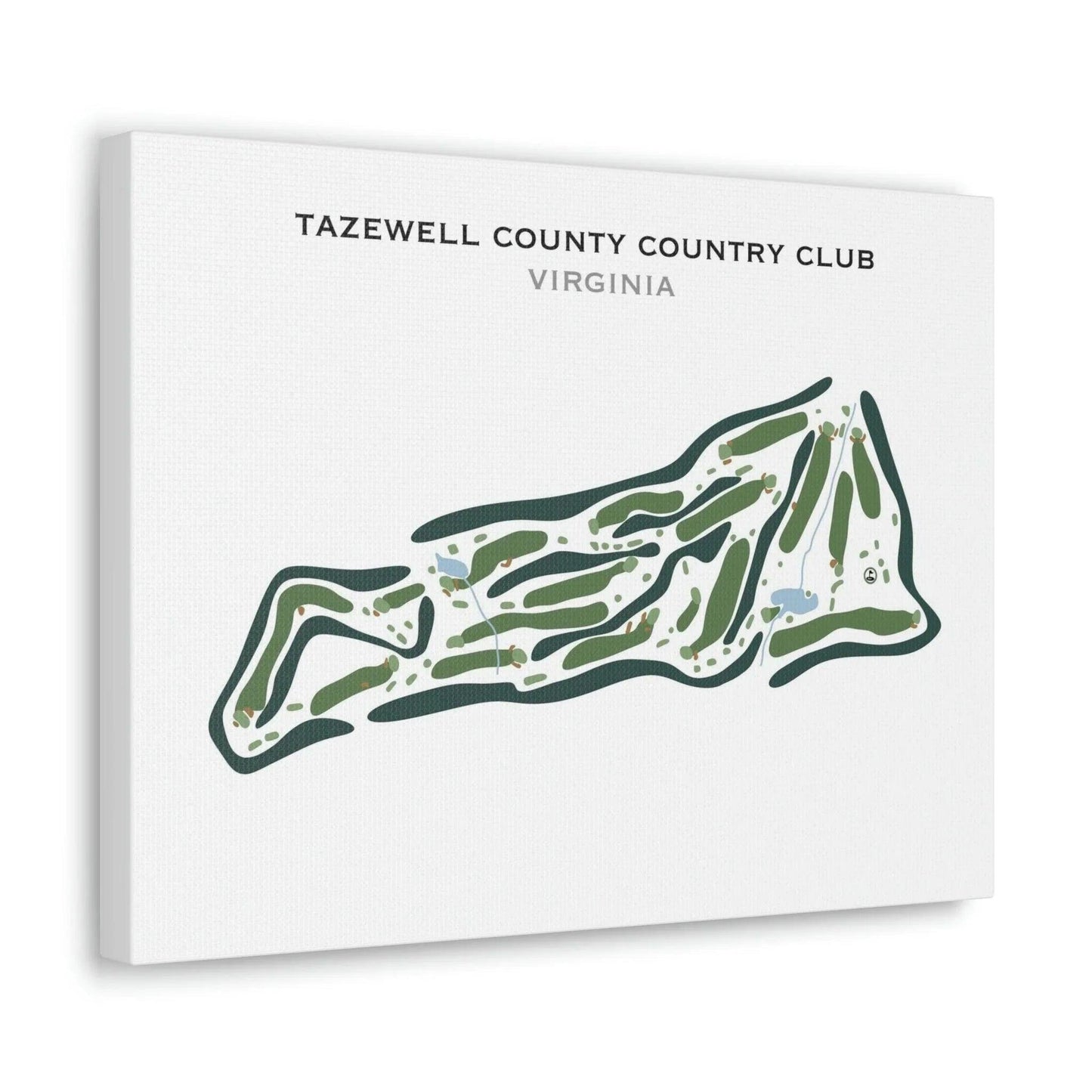 Tazewell County Country Club, Virginia - Printed Golf Course