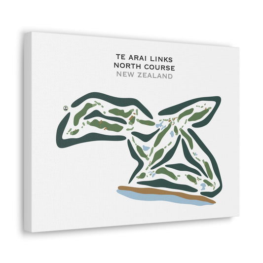 Te Arai Links - North Course, New Zealand - Printed Golf Courses