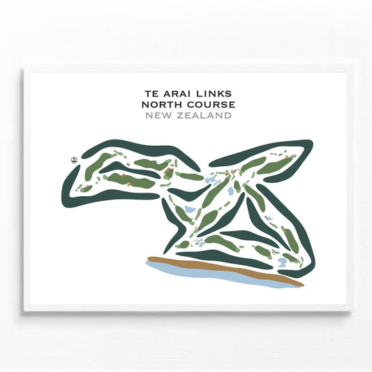 Te Arai Links - North Course, New Zealand - Printed Golf Courses