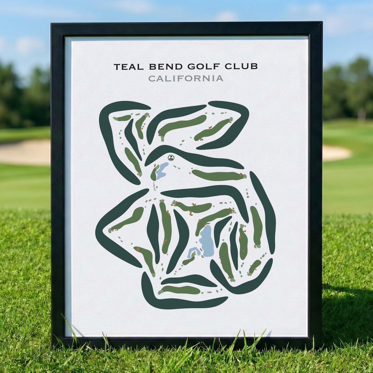Teal Bend Golf Club, California - Printed Golf Courses