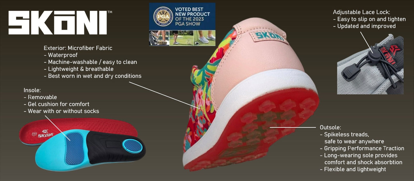 SKŌNI Women's Golf Shoe Waterproof- Purple