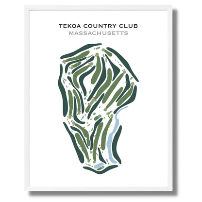 Tekoa Country Club, Massachusetts - Printed Golf Course