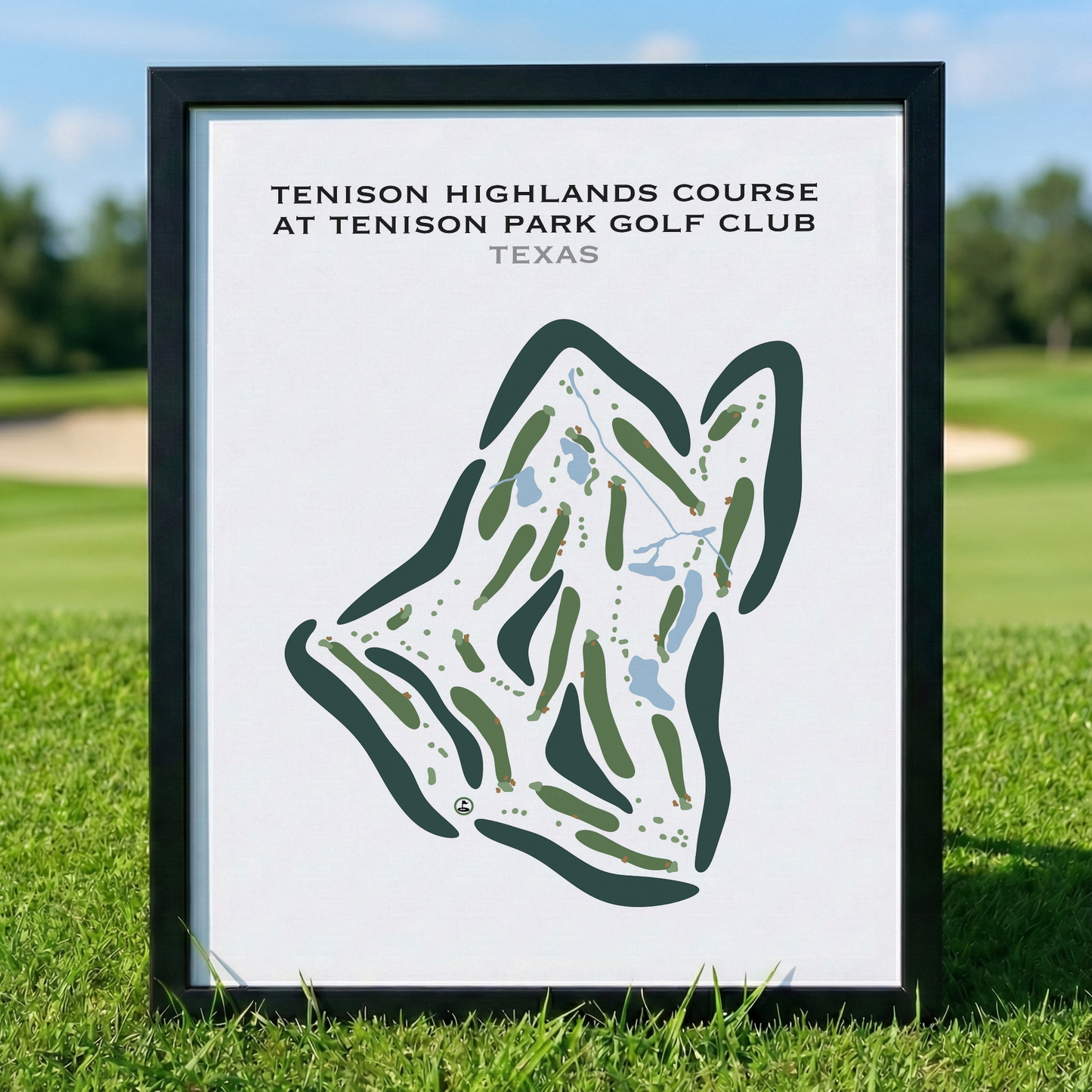 Tenison Highlands Course at Tenison Park Golf Club, Texas - Printed Golf Courses