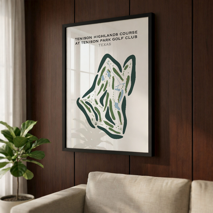 Tenison Highlands Course at Tenison Park Golf Club, Texas - Printed Golf Courses