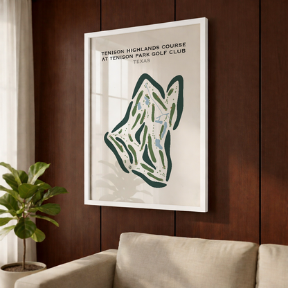 Tenison Highlands Course at Tenison Park Golf Club, Texas - Printed Golf Courses