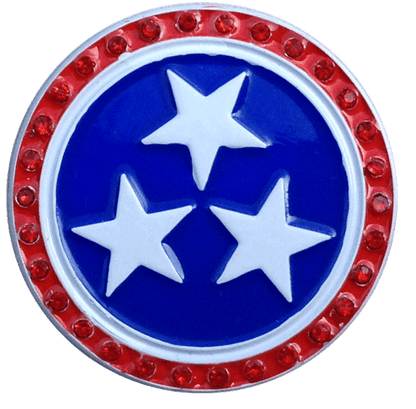 Tennessee Flag Crystal Ball Marker & Hat Clip by ReadyGOLF