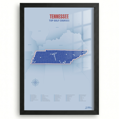 Map of Tennessee Golf Courses