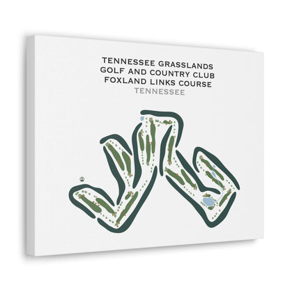 Tennessee Grasslands Golf and Country Club - Foxland Links Course, Tennessee - Printed Golf Courses