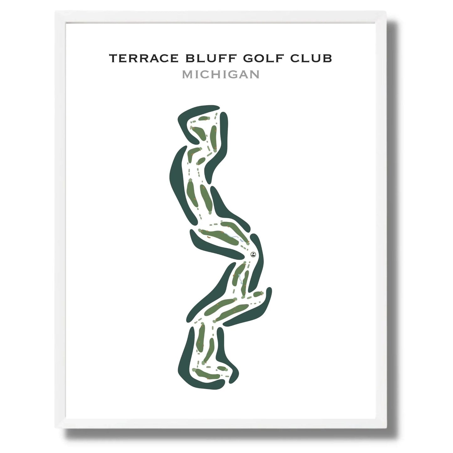Terrace Bluff Golf Club, Michigan - Printed Golf Course
