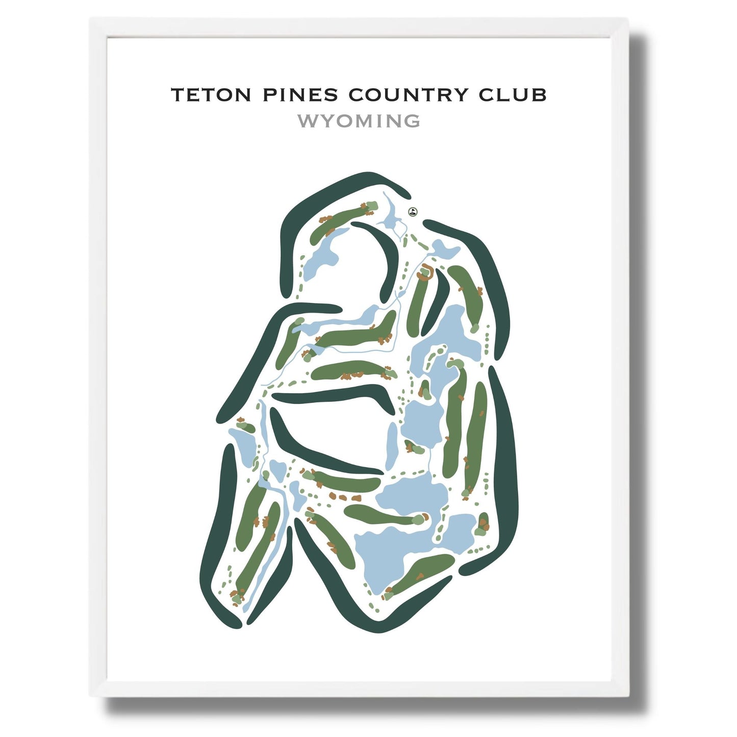 Teton Pines Country Club, Wyoming - Printed Golf Courses