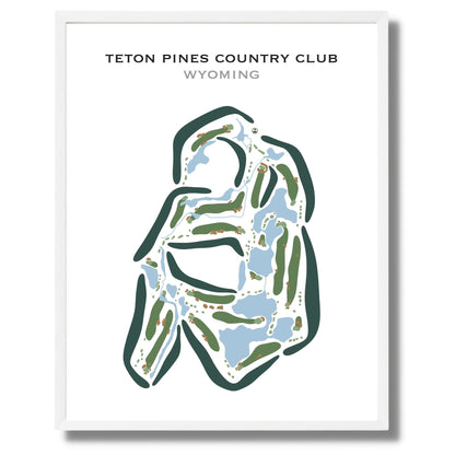 Teton Pines Country Club, Wyoming - Printed Golf Courses