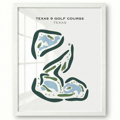 Texas 9 Golf Course, Texas - Printed Golf Courses