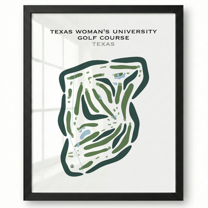 Texas Woman's University Golf Course, Texas - Printed Golf Courses
