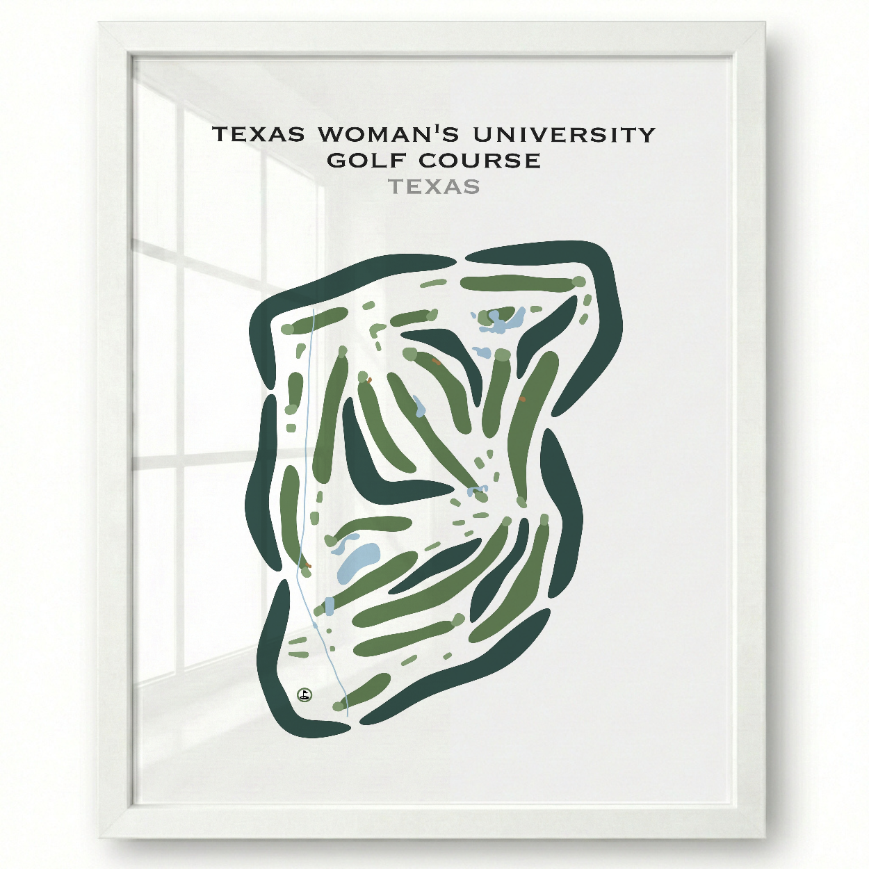 Texas Woman's University Golf Course, Texas - Printed Golf Courses